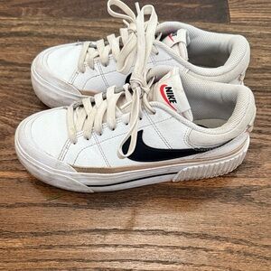 Nike Kids White and Black Sneakers